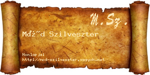 Mód Szilveszter névjegykártya