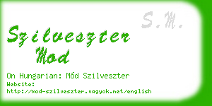 szilveszter mod business card